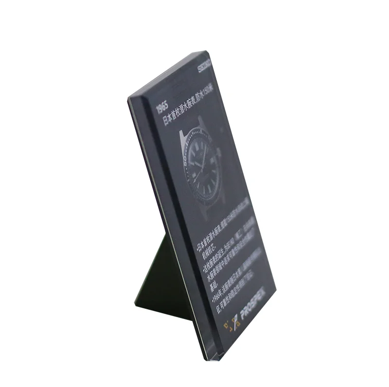 Factory Black Acrylic Displays Custom Counter Display Rack Watch Display Case For Table