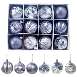 12Pcs/Lot 6cm Christmas Balls Natal Ornaments Christmas Tree Decor Balls Bauble Party Xmas Hanging Navidad Decorations Gift