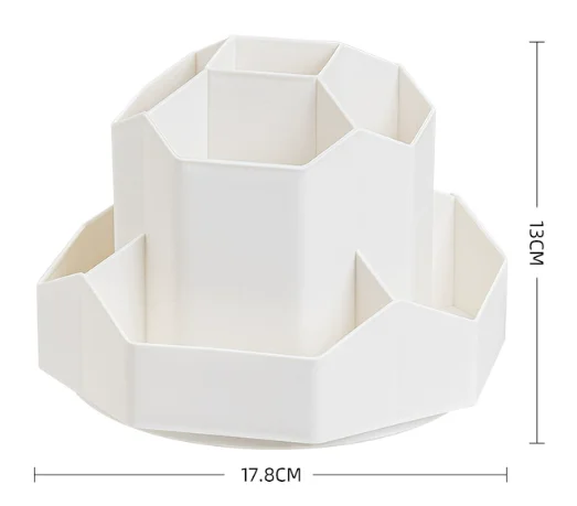 Hot selling large capacity desktop stationery storage box Multi-functional office rotating pen holder for students