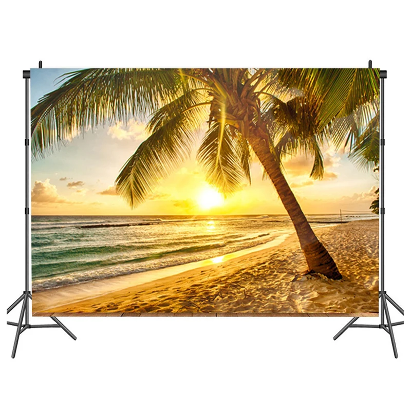 Tropical Ocean Beach Sand Backdrop Photography Summer Seaside Wedding Baby Birthday Bridal Shower Party Background Photo Studio