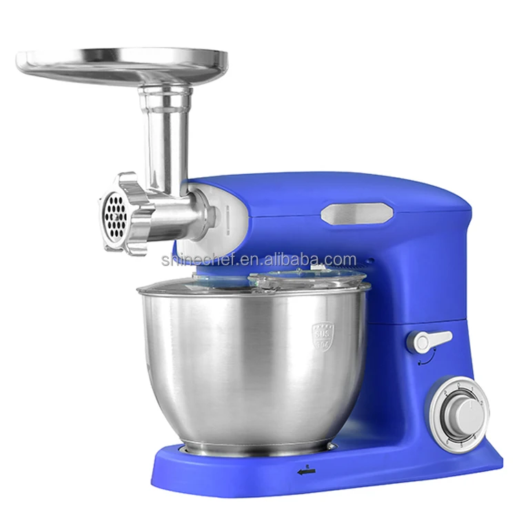 Pure Copper Motor Metal Die Casting Housing Kitchen Dough Cake Mixer Heavy Duty Stand Food Mixer With Meat Grinder