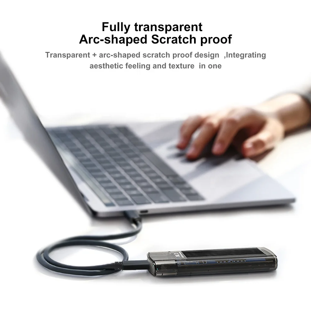 Прозрачный портативный Mini 10 Гбит/с 2 Тб USB3.1 высокоскоростной M ключ 2230 2242 2260 2280 NVME NGFF M.2 SSD корпус Оптовая продажа от