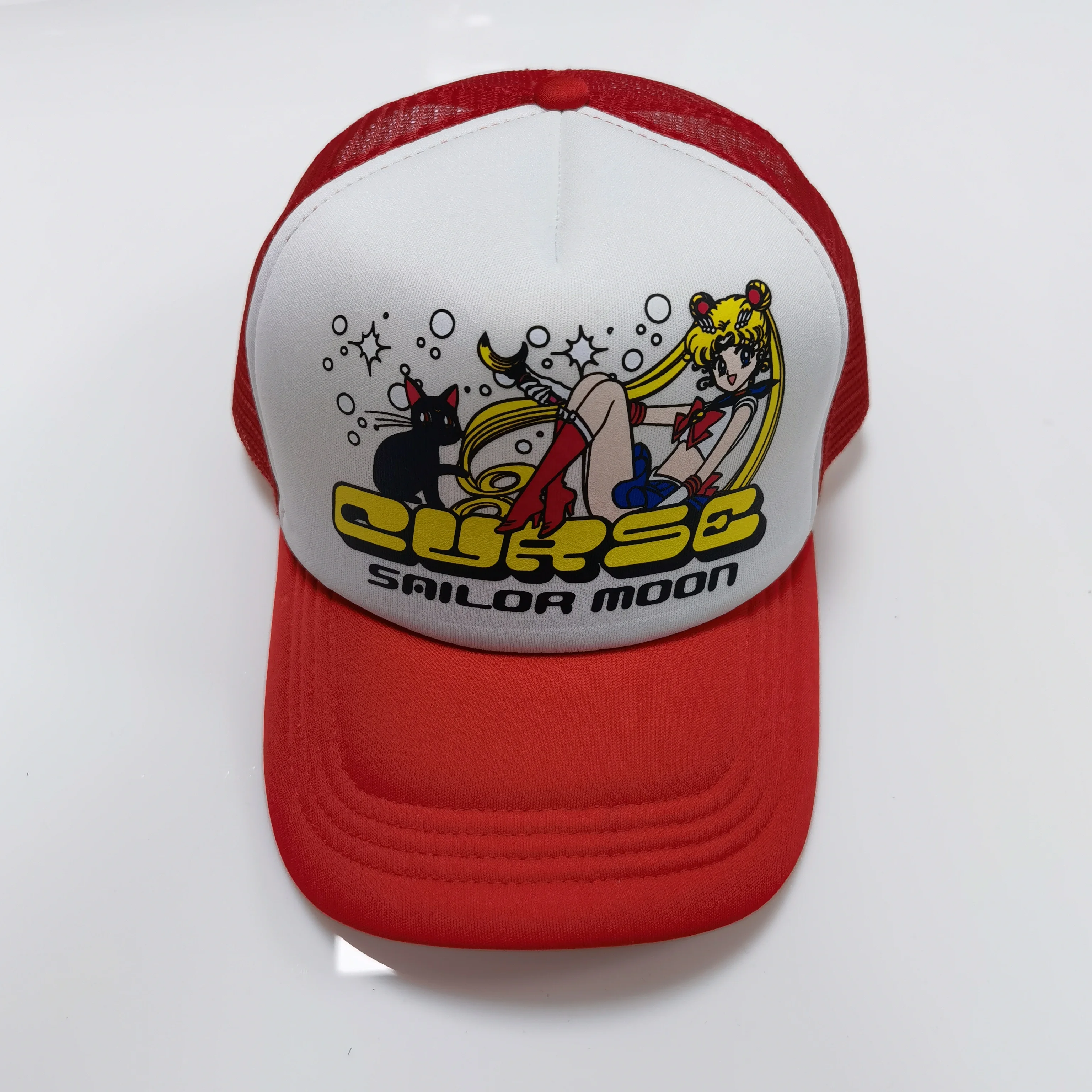Customized high quality embroidered trucker hat screen printing trucker hat thermal transfer plain weave ordinary five-panel tru