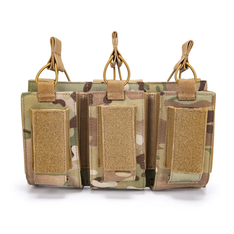 GAF small pouches tactical 1000D nylon triple mag pouch training outdoor laser cut molle system attached to vest pouches
