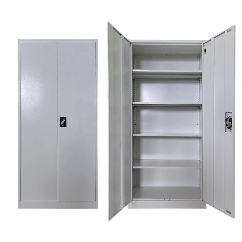 Modern Black Color Lockable Handle Waterproof Steel Storage Office Filing Cabinet with Adjustable Shelves for Bedroom Kitchen