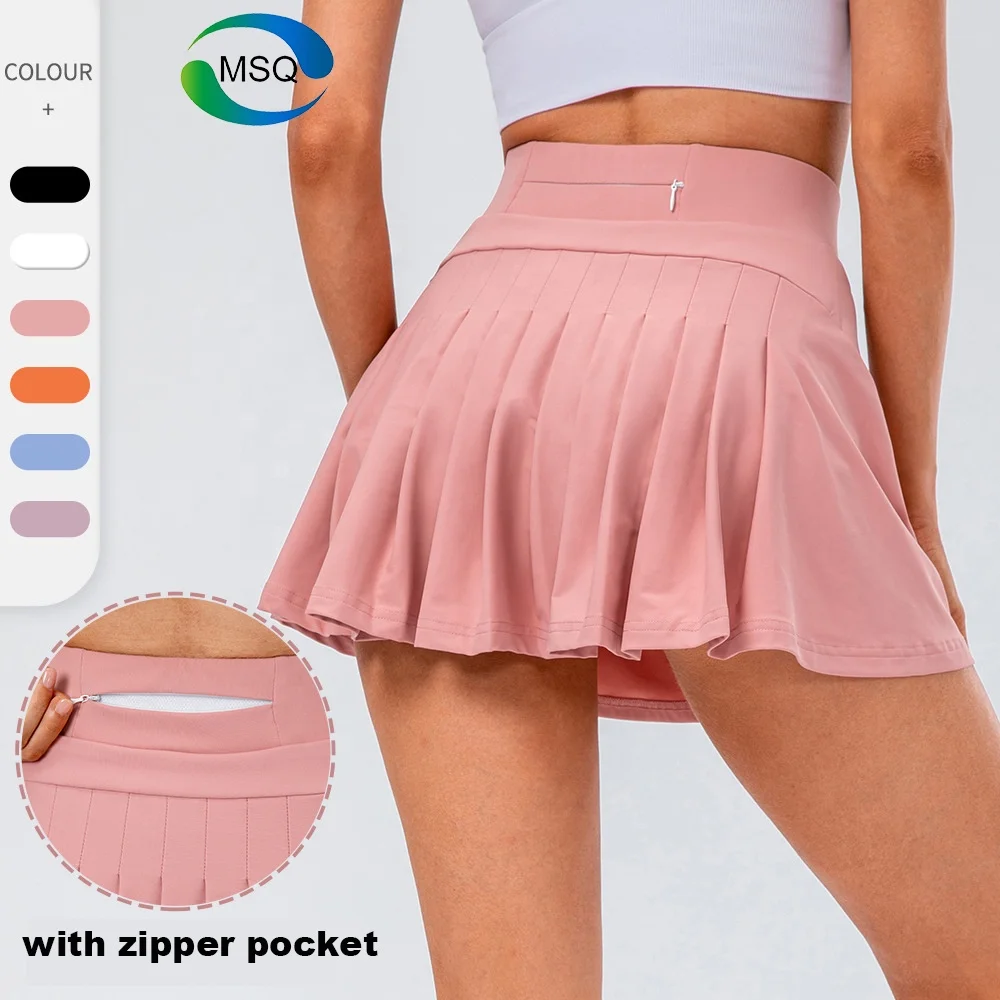 Custom Logo Hot Selling Amazon Fashion Tennis Dress Sportswear Aesthetic Mini Pleated Womens Apparel Tennis Skirt with Pockets