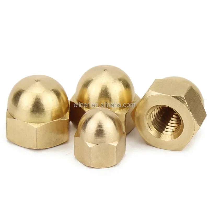 Cap Hex Nuts Decorative Dome Head Cover Semicircle Acorn Nut Solid Gold Hex Decorative Dome Head Cover Semicircle Acorn Nut