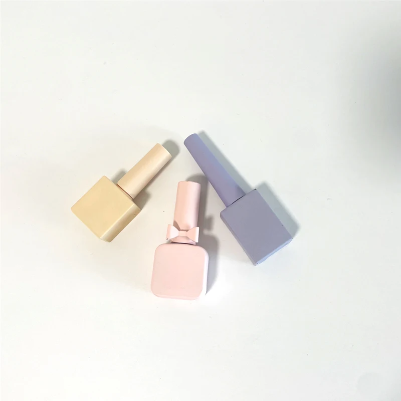luxury empty square 5 ml 10 ml 15ml glass bottle empty nails builder gel 15ml polish  for nail