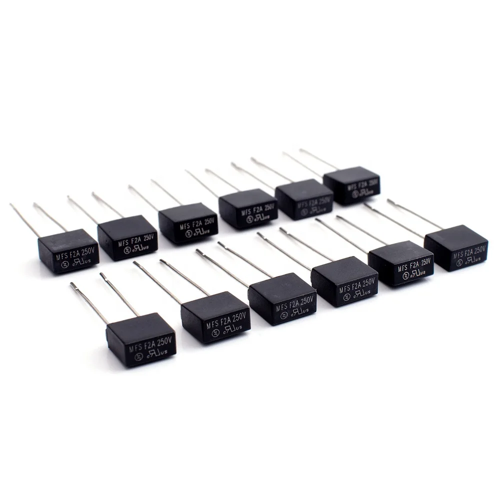 4mm MFS Series Radial Lead Square Cylinder Fast Acting Slow Acting Fast Blow Slow Blow Time Lag Subminia Micro Fuse