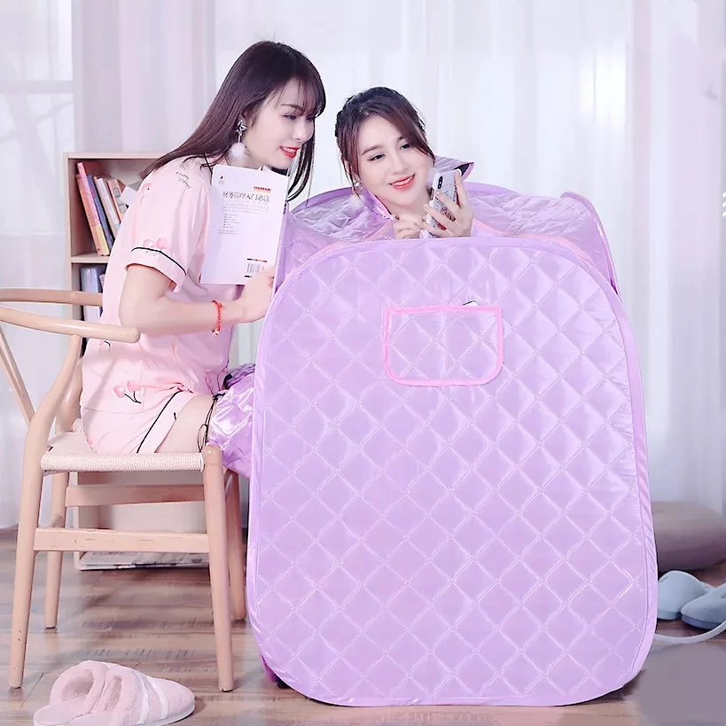 Customizable Spa Foldable Full Spectrum Salt Stone Far Infrared Sauna Room 2 Persons For Women