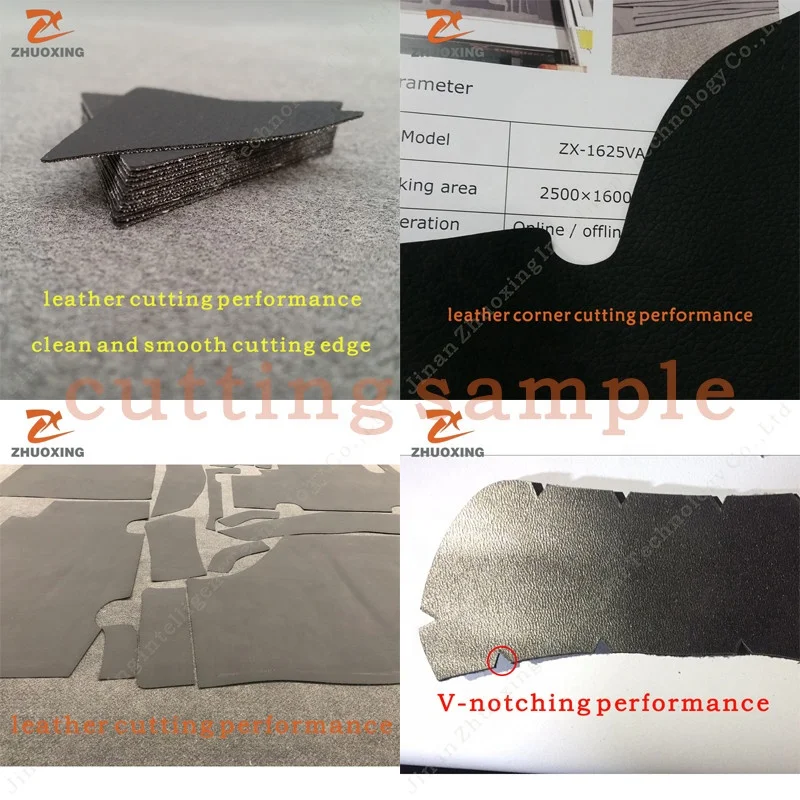 Jinan Zhuoxing leather shoe making equipment and tools cutting machine knives with contour capture camera for automatic nesting