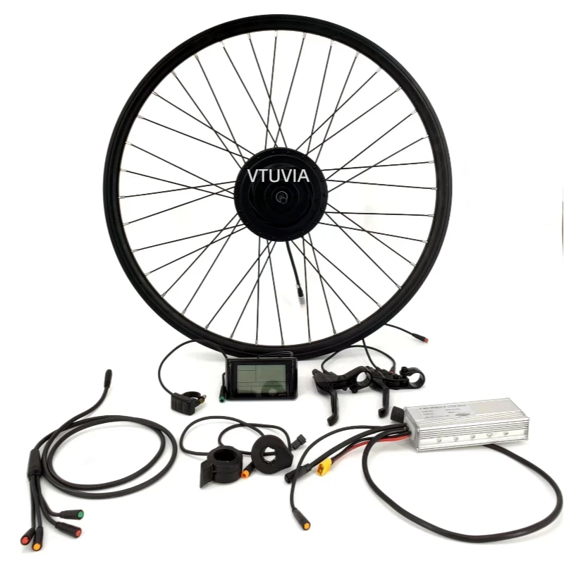 Cheap price direct sales front wheel 20 inch 26 inch ebike 250w-2000w brushless motor conversion kit with battery