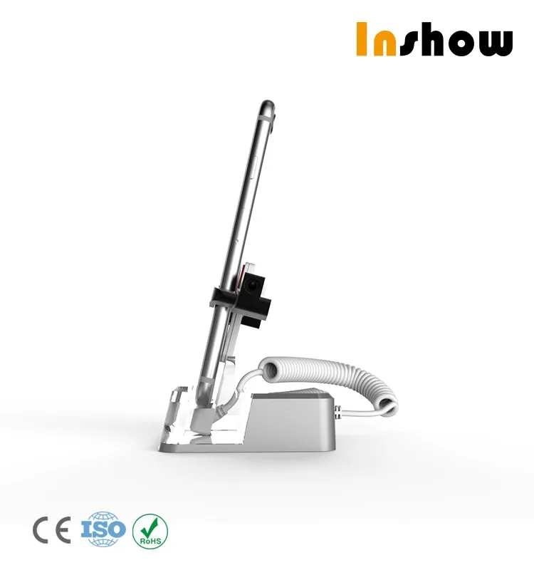 INSHOW A114 phone lock retail Countertop retail security cable lock alarm for cell phone