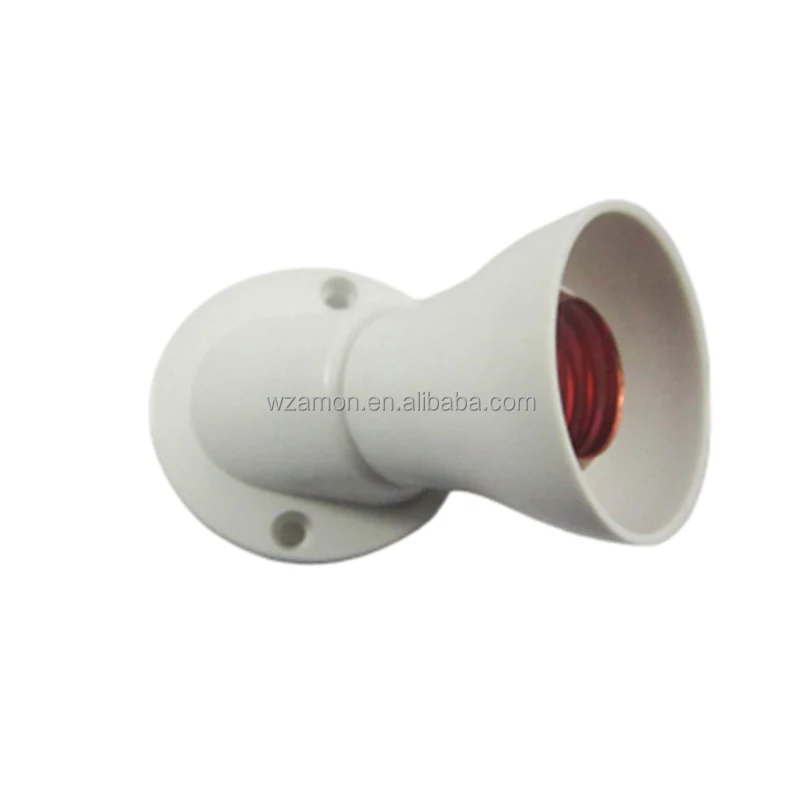 white bakelite e27 angle screw Edison light bulb accessory lamp holder base socket for led light