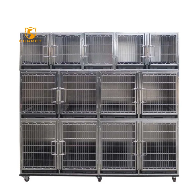 EUR PET stabilized large 13 doors multifunctional composite veterinary cage for kennel