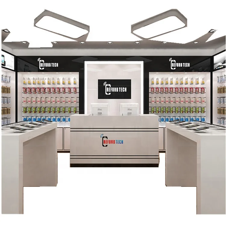 Современный магазин сотовых телефонов Аксессуары для мобильных стеклянный витринный шкаф дизайн продажи