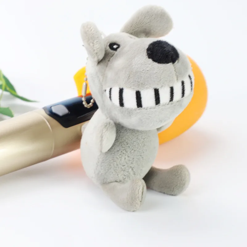 M261 New arrival buck tooth dog doll plush toy pendant 5 colors cute dog key chain pendant
