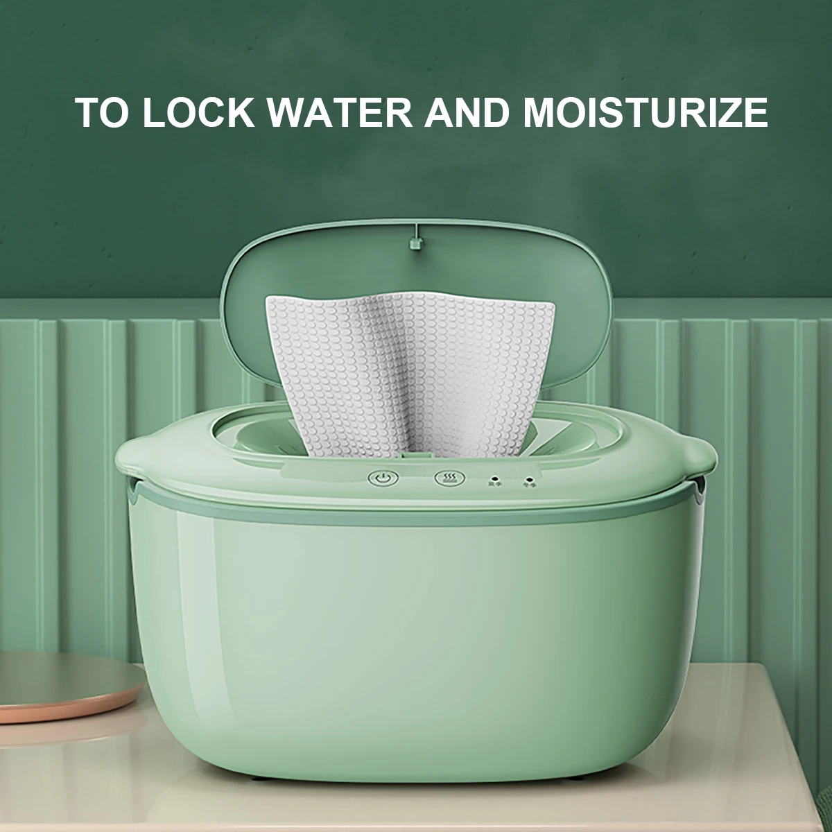 
High Quality Portable Baby Wipe Warmer and Dispenser, 18W Energy Saving Smart Constant temperature Wet Wipe Warmer 