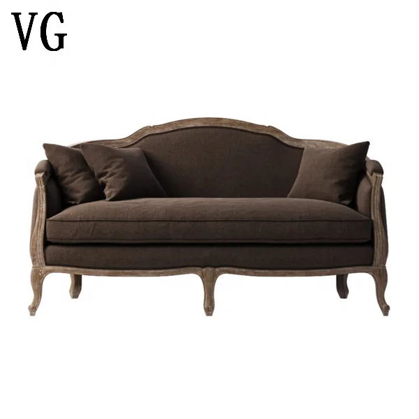 Solid wood frame love seat sofa contemporary hotel furniture sofa set design rattan sofa set