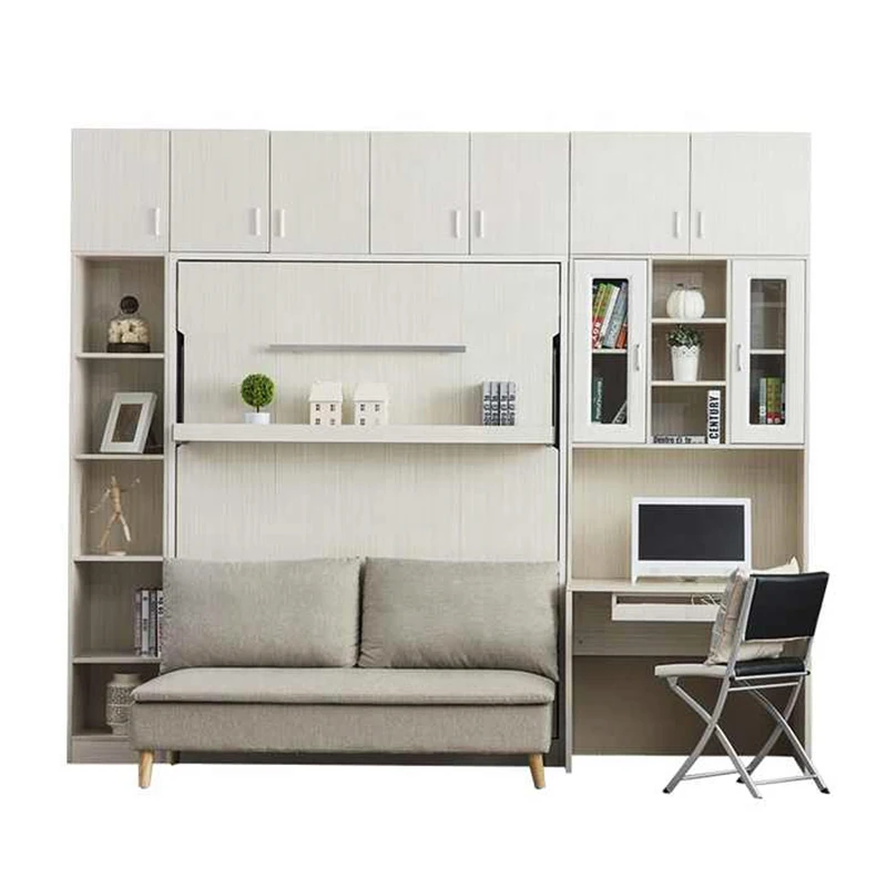 High Quality Folding Wall Bed Murphy Bed with Sofa Wardrobe Space Saving Murphy Bed Mechanism