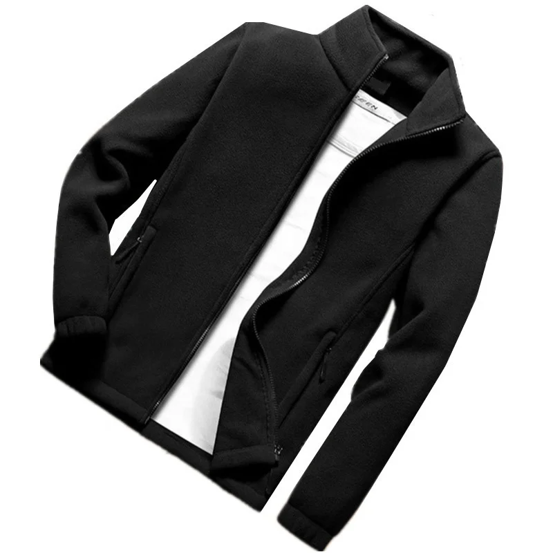 New Design Plus Size Big Fleece Jacket Company Group Uniform Fleece Jacket Men With Zipper Pockets