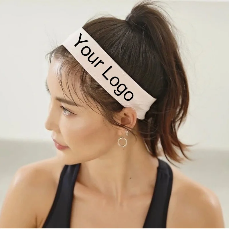 Wholesale Custom Logo Anti Slip Elastic Sports Headbands Sports Yoga Breathable Sweat Headbands For Outdoor Activities