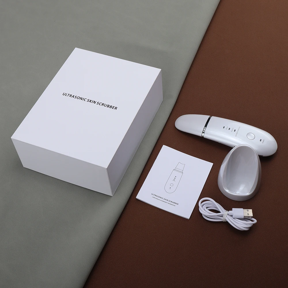 New Wireless Charging Skin Cleansing Device Ultrasonic Skin Scrubber Spatula Facial Skin Scrubber For Home Use