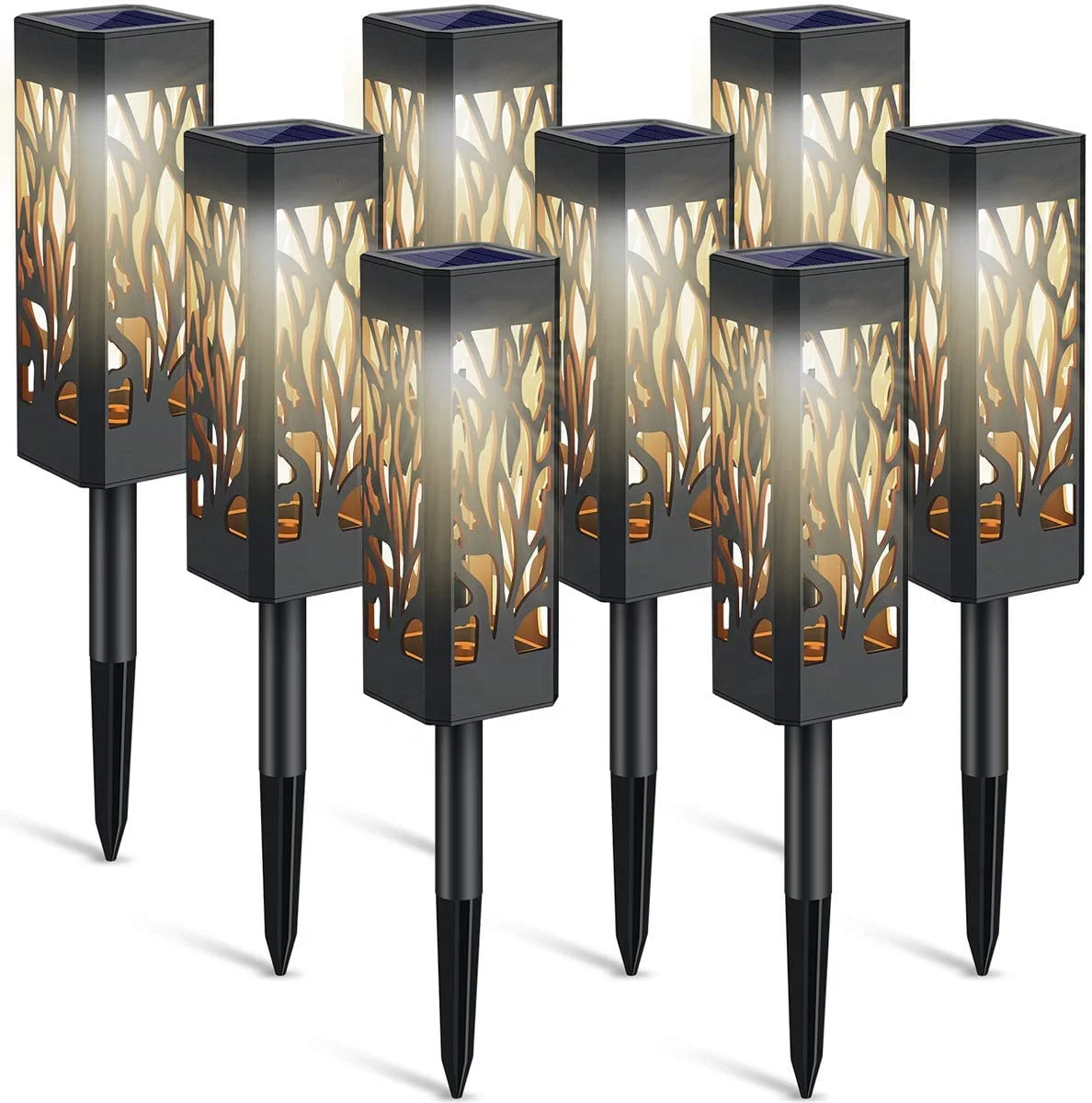 
Modern weather resistance solar lawn lights outdoor decoration led solar garden lights warm white 