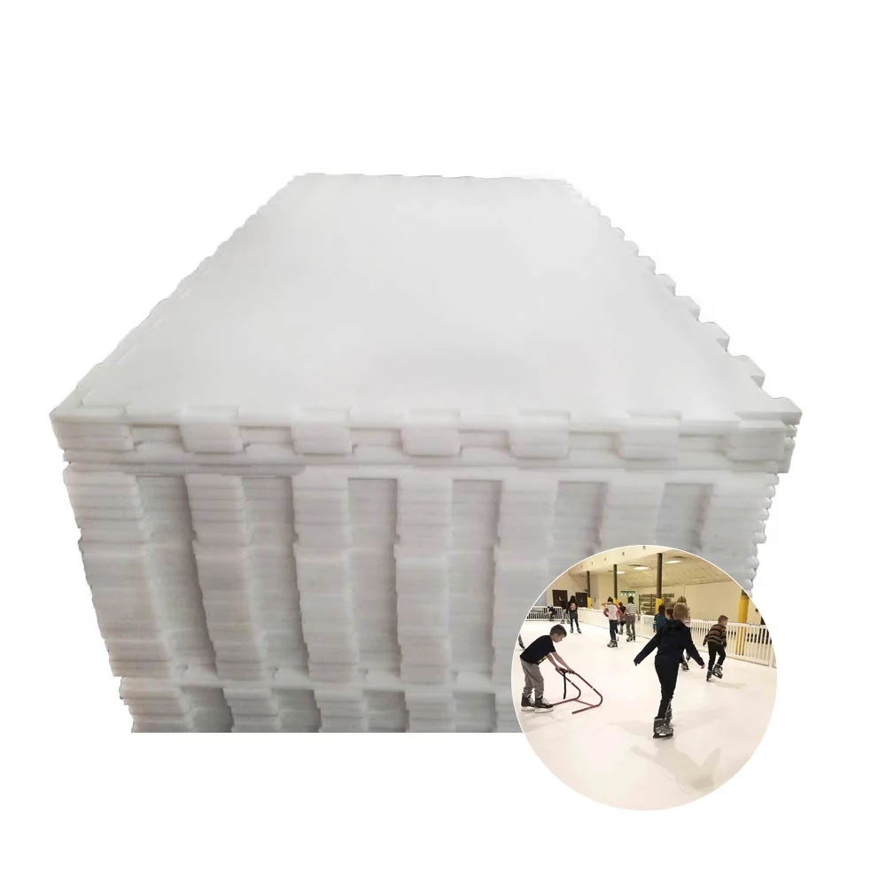 Artificial quick and easy installation synthetic ice tiles/uhmwpe synthetic ice panels