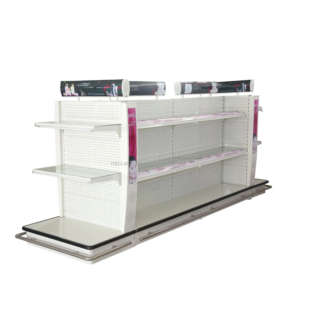 Top quality display shelves for retail stores with promotion table