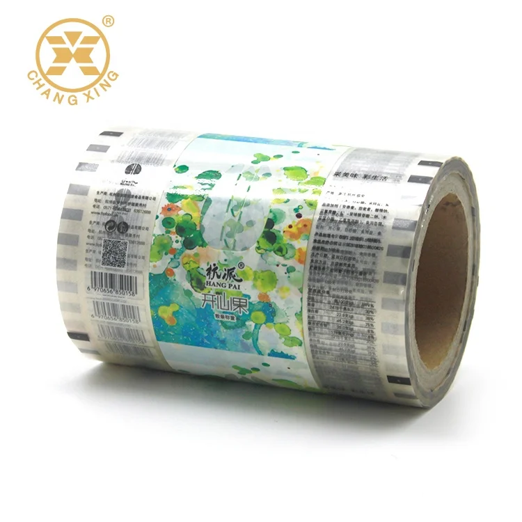 Recyclable Plastic Mix Nuts Packaging PET Film Roll Transparent Printed Nut Packaging Pouch Barrier Film
