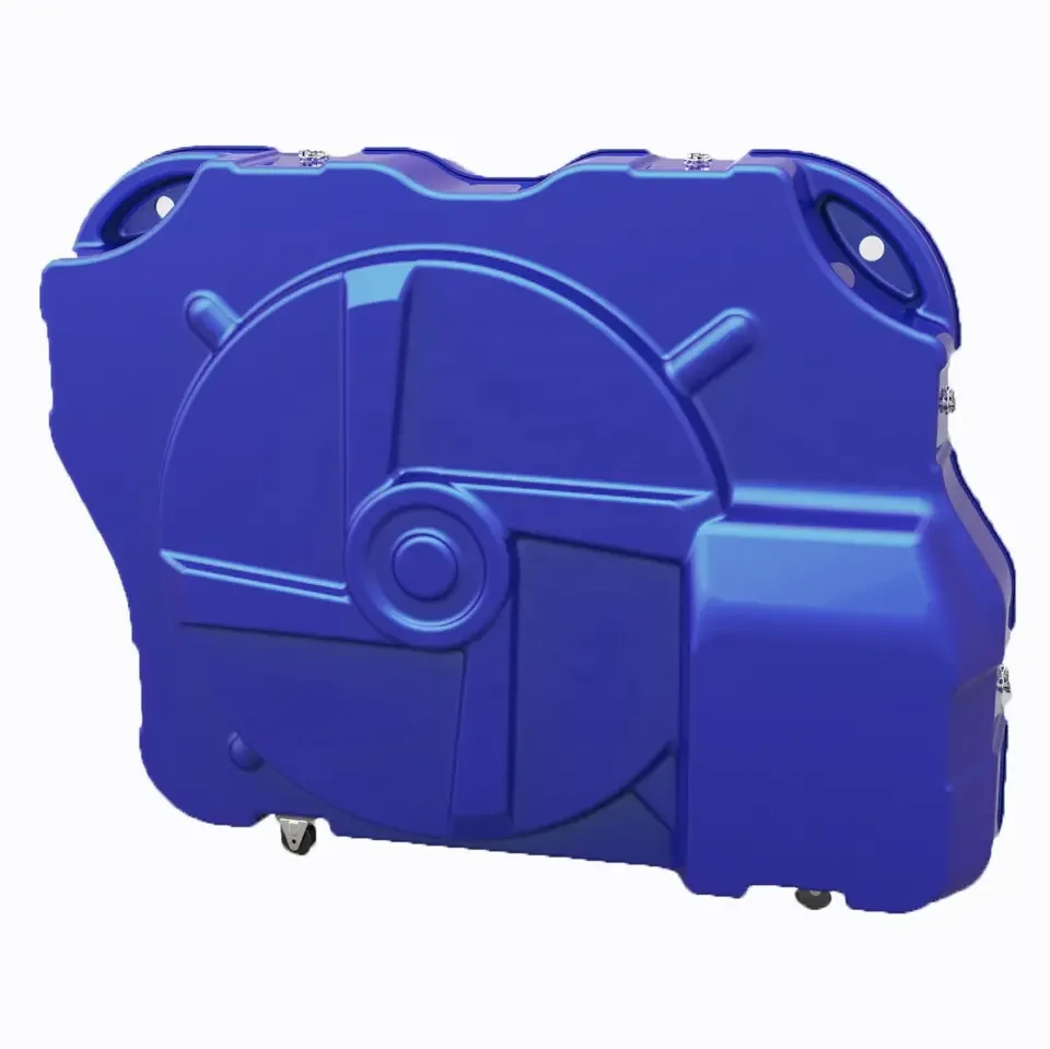 Bike Blue Travel Case  - Bicycle Air Flights Travel Hard Case Box Bag EVA Material Lightweight & Durable with  Lock