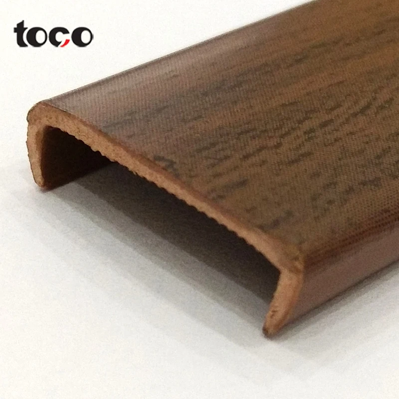 Toco Decorative u shaped pvc edge banding profile for office furniture