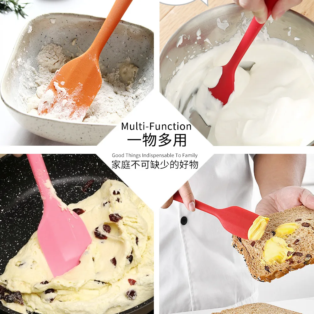 Silicone Spatulas 11 inch Rubber Spatula Heat Resistant Seamless One Piece Design Non-Stick Flexible Scrapers Baking Mixing Tool