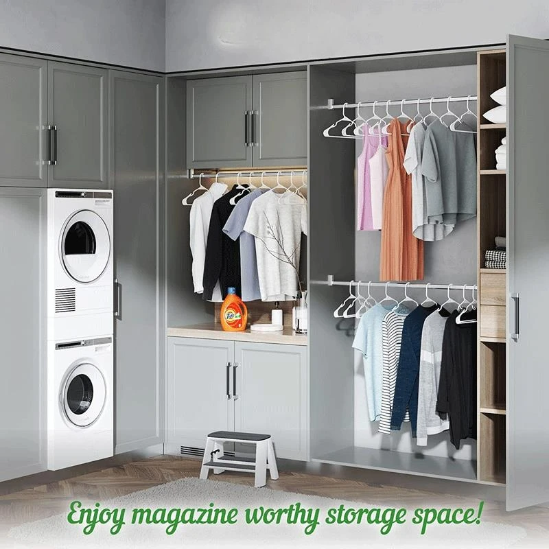 Dry and Wet Notched Anti-slip Plastic Clothes Hanger Ultra-thin Space-saving Storage Finishing Seamless Drying Rack