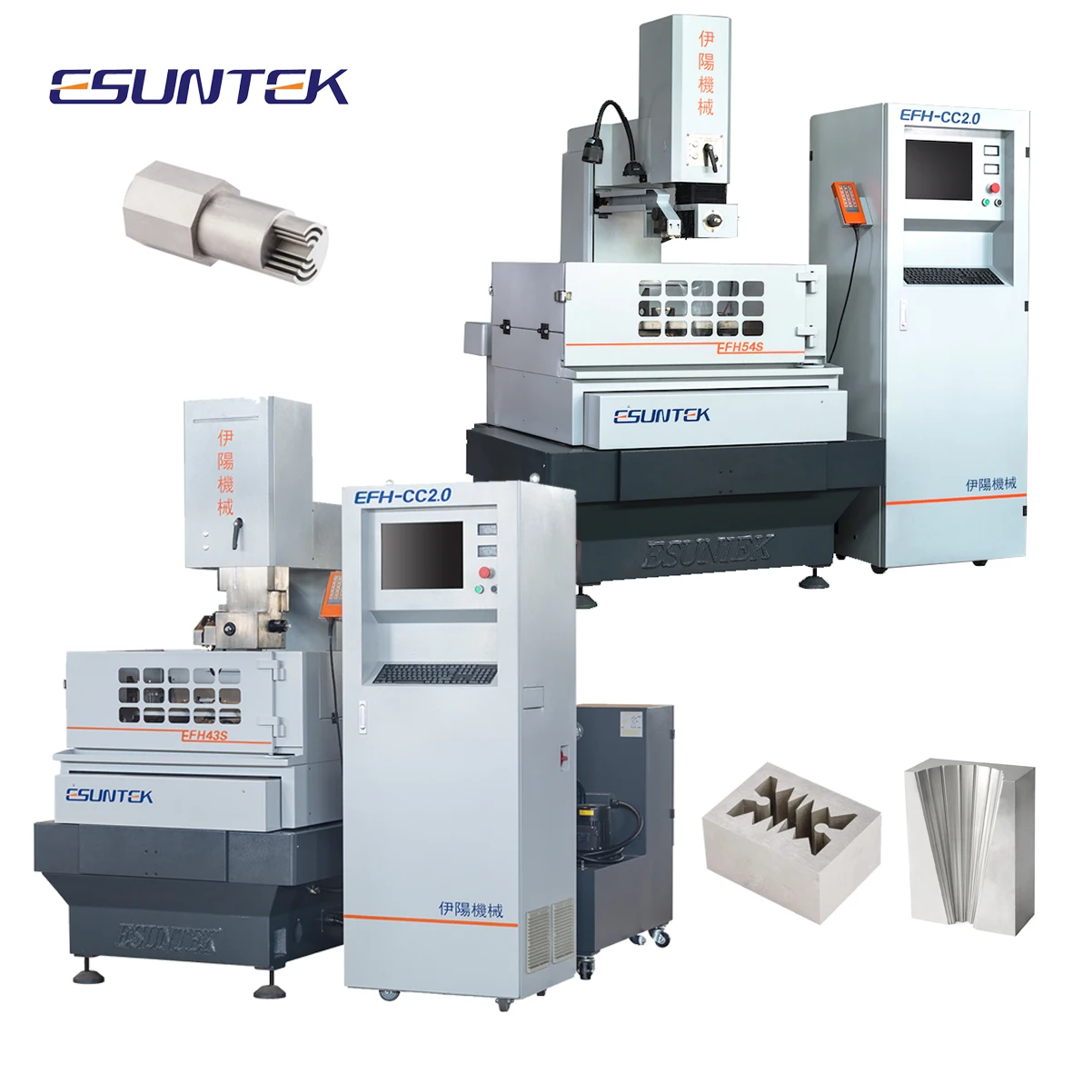 Esuntek CNC Wire Cutting EDM Machine with stepper motor molybdenum wire for punching and die mould
