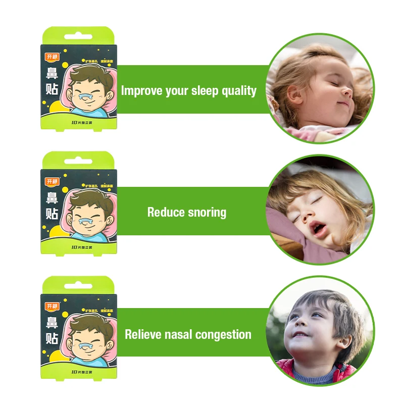 Natural Drug-Free Kids Better Breath Nasal Strips for Nasal Congestion Allergy Cold Flu Sinuses Stuffy Nose Snoring
