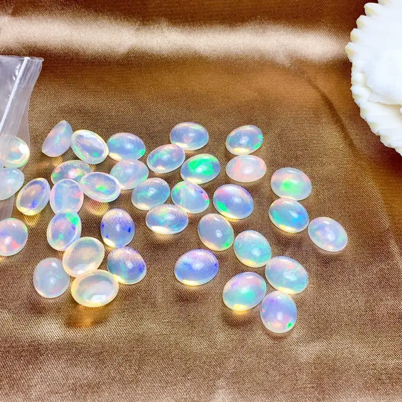 Wholesale Natural Opal Bare Stone Jewelry Ring with Fire Color Opal Oval 3 * 5-9 * 11MM VVS