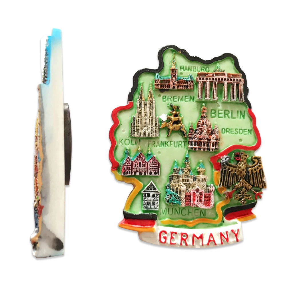 Professional Thailand Tourist Souvenir Beach Resin Travel Souvenir Resin Fridge Magnet