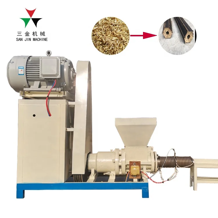 Hot Sell Automatic Straw Wood Chips Log Press Charcoal Briquette Production Line Machine Price