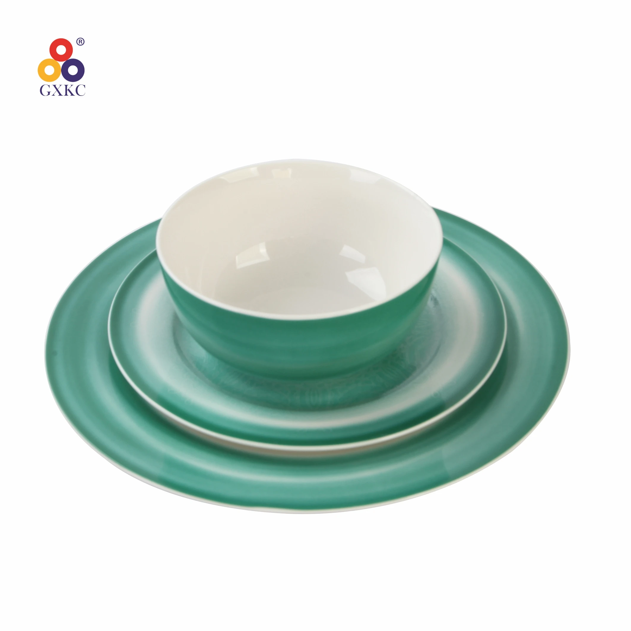 GXKC Italy style rustic 30pc ceramic tableware porcelain new bone china dinnerware sets