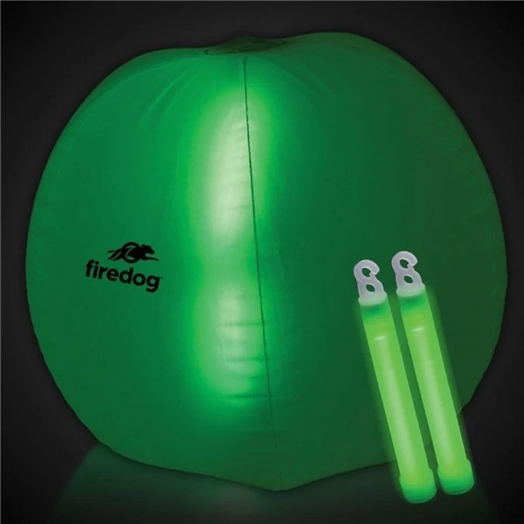 
24 Inch Inflatable Beach Ball with two 6 Inch Glow Sticks White 