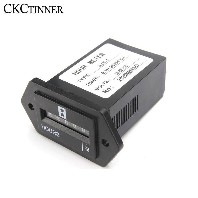 SYS-1 6 цифр DC 10-80V AC 100-250 В час метр цифровой промышленный полный Герметичный кварцевые таймер счетчик механический моточасов