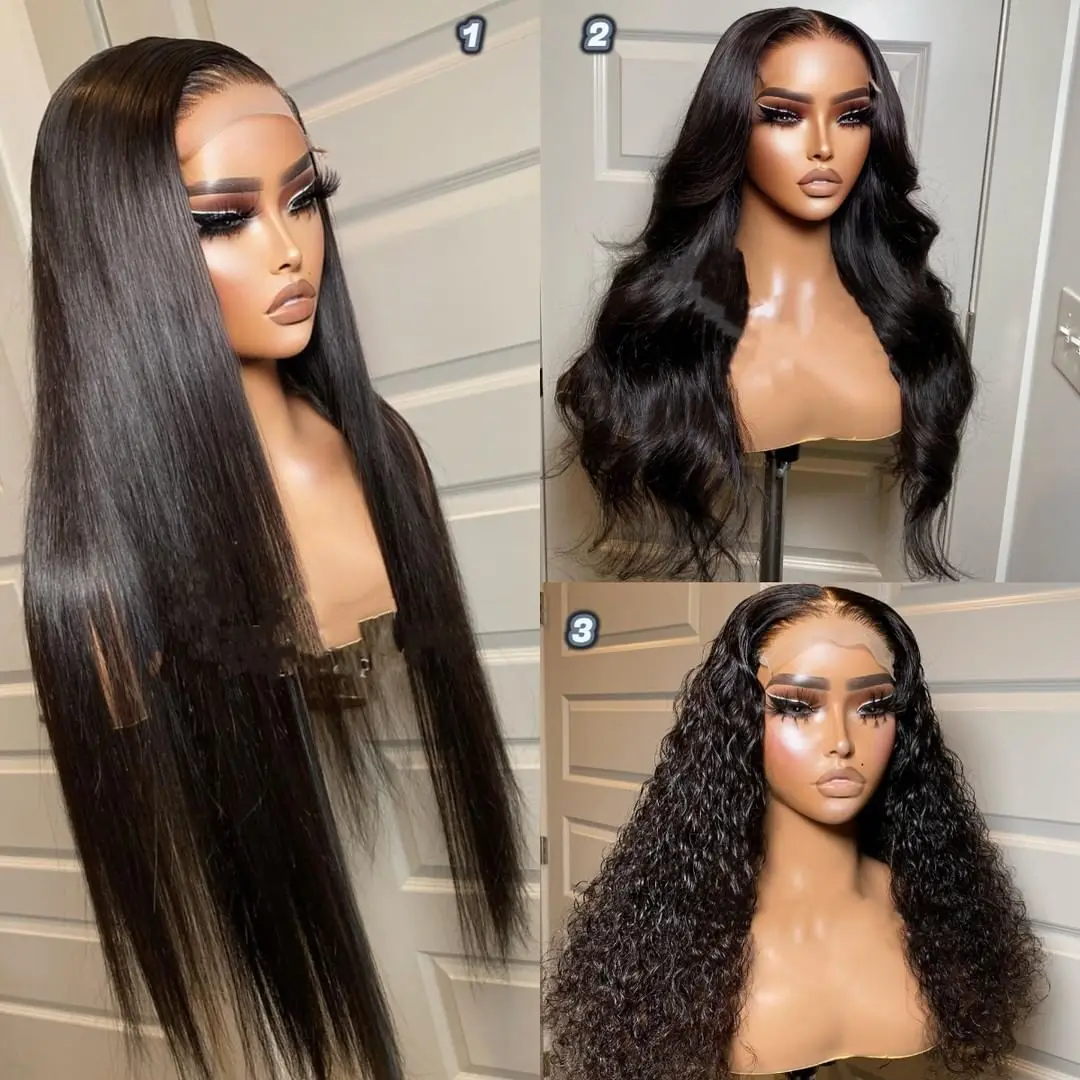 Cheap Glueless Water Wave Wig Brazilian Human Hair Hd Full Lace Frontal Wigs Vendor Curly Ombre Brown Hair Wigs For Black Women
