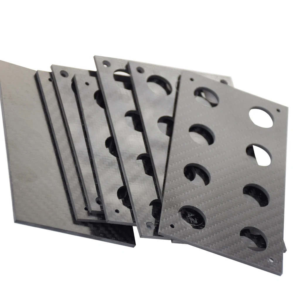 Custom cnc cutting 2*2 twill weave skins sheet back screen carbon fiber sheets for drag washers