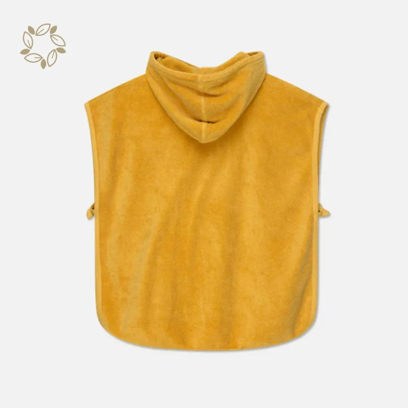 100% Organic cotton kids beach cover up terry towelling sustainable kids beach poncho eco friendly baby beach poncho