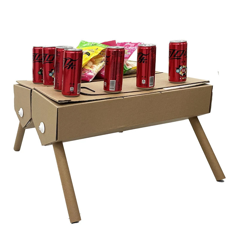 Newest Portable Foldable Paper Desk Printing Cardboard Beer Beverage Box for Packaging