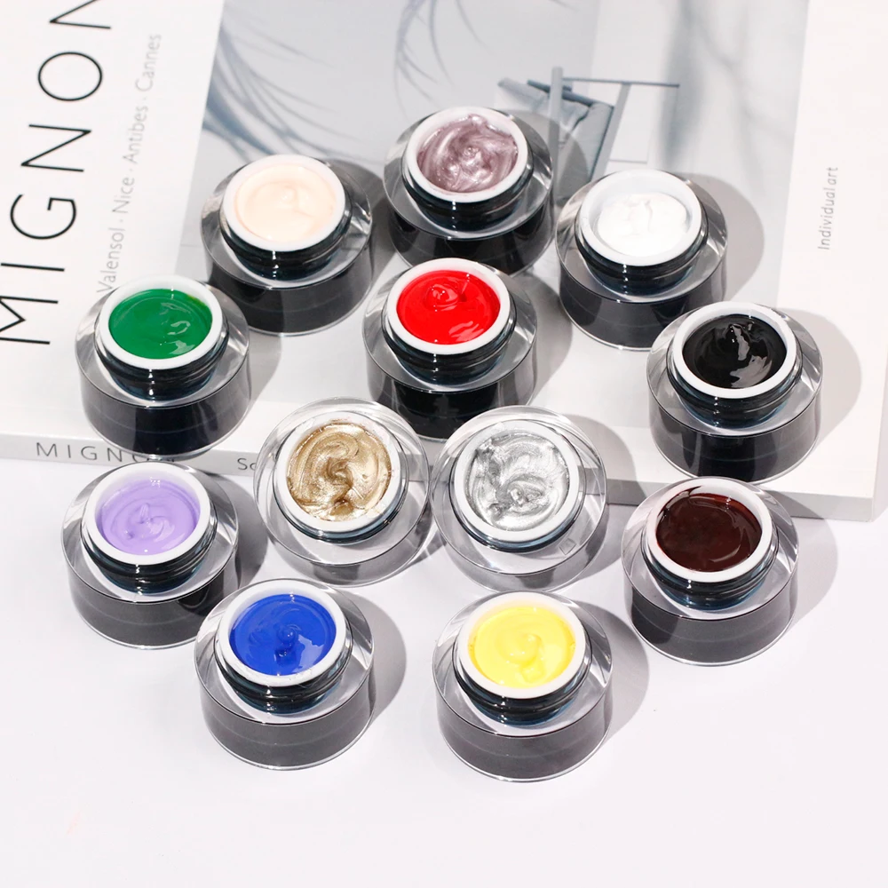 Painting Gel Professional Nail Paint Gel 10ml High Quality Private Label UV Nail Art Drawing Painting Gel