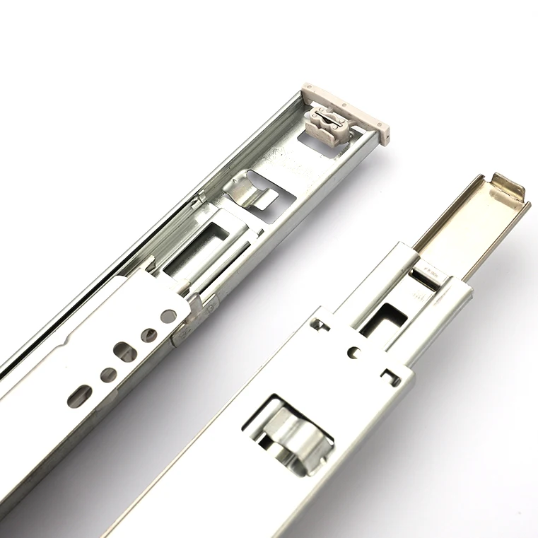 Push Open Drawer Slides Boxes Soft Closing Telescopic Cabinet Rails Drawer Slider