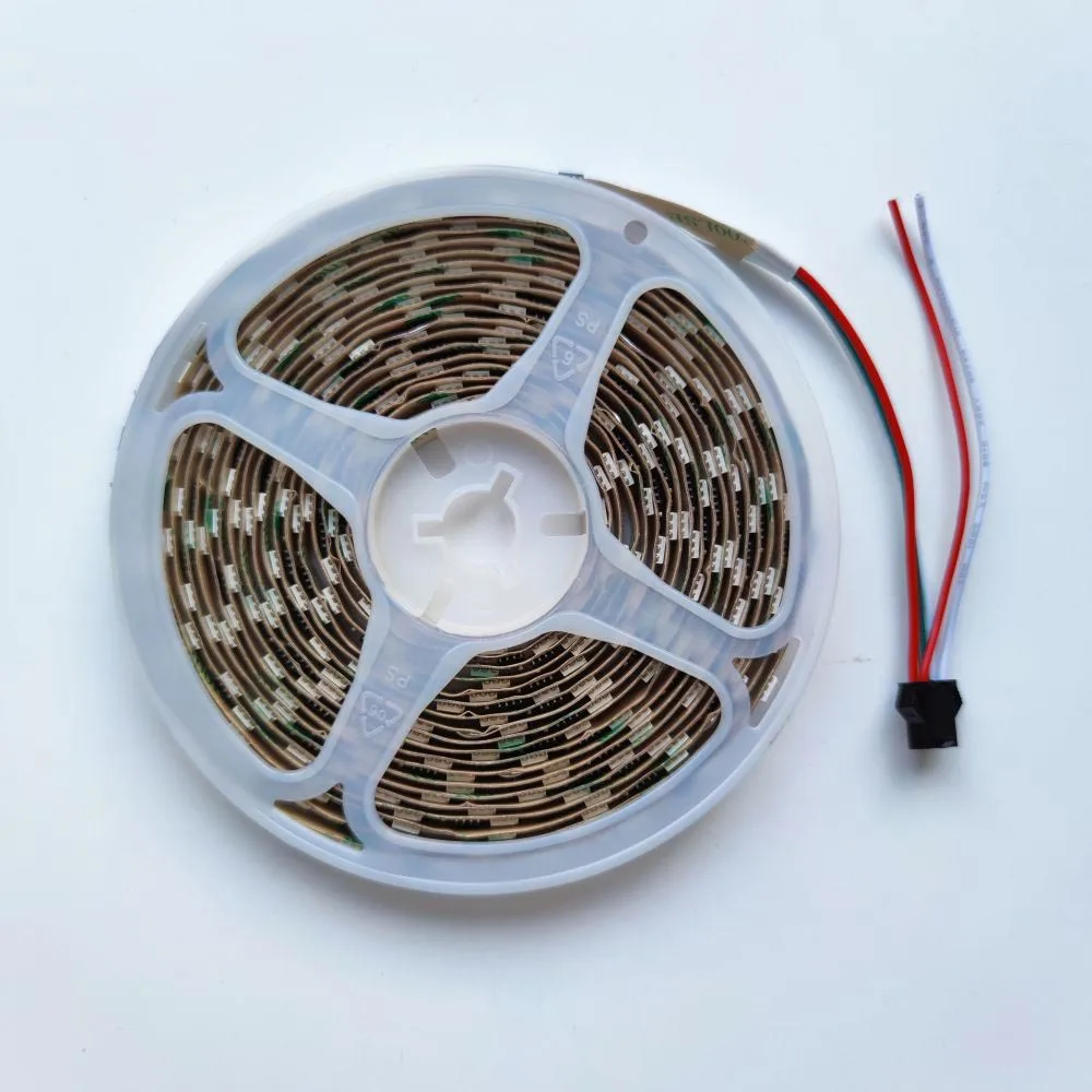 5050 magic dream color  RGB ws2811 addressable led strip DC12 24V 10mm 60LEDs/meter for project decoration